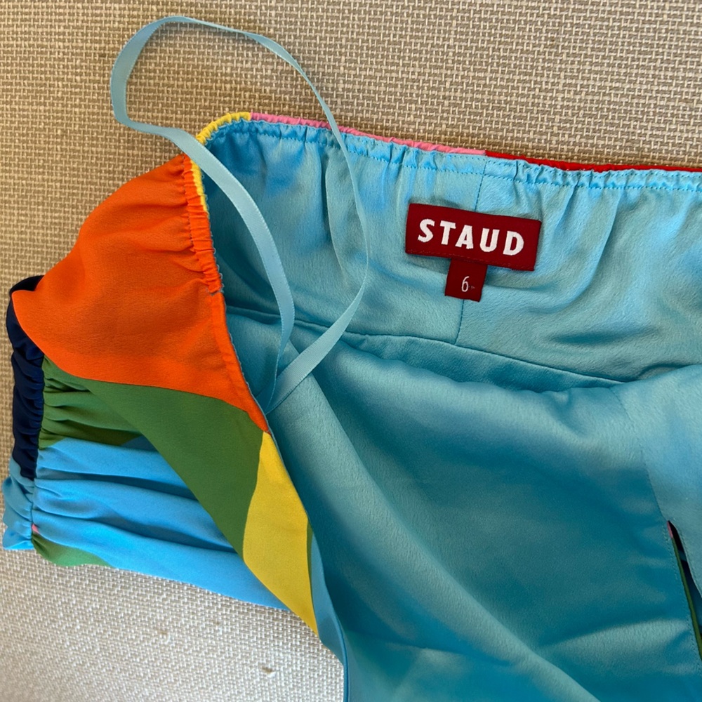 ✨ SALE✨ STAUD Kai Halter Cropped Top - Capri/ Coastal Marble Colorful Vacation - Picture 5 of 7